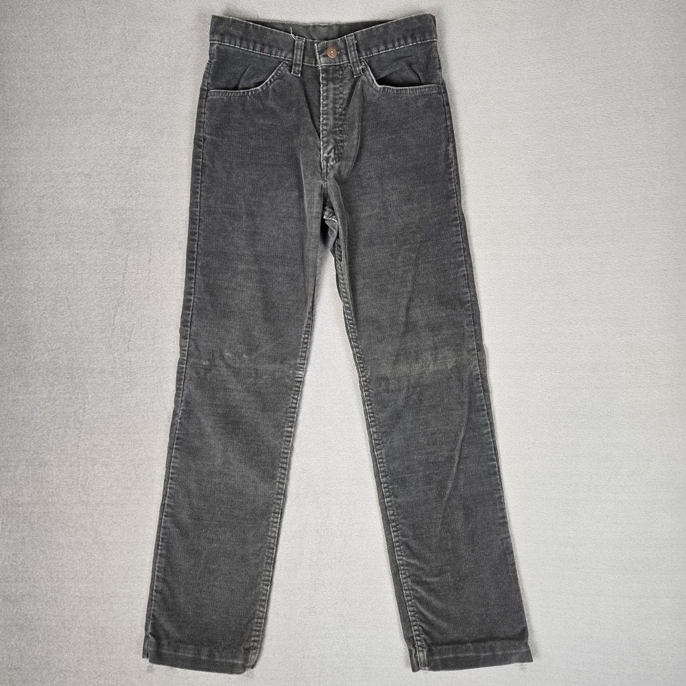 VTG Levis Corduroy Pants Men 30x32 (Fits 28x30) Gray 519 White Tab 80s USA Made